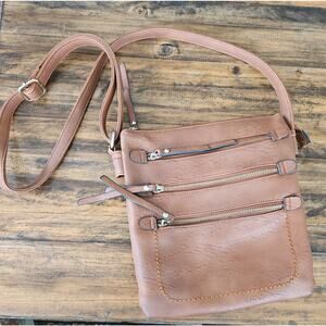 CROSS BODY TAUPE HANDBAG